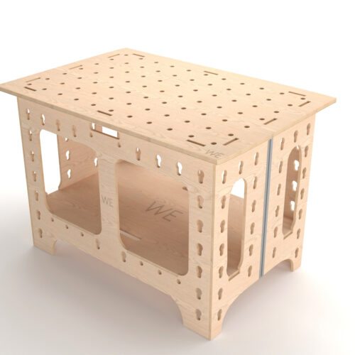 Portable foldable workbench with / MDF / Birch Ply / Marine Ply /BD UJK holes