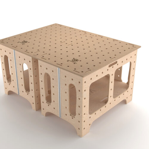 Portable foldable workbench with / MDF / Birch Ply / Marine Ply /BD UJK holes