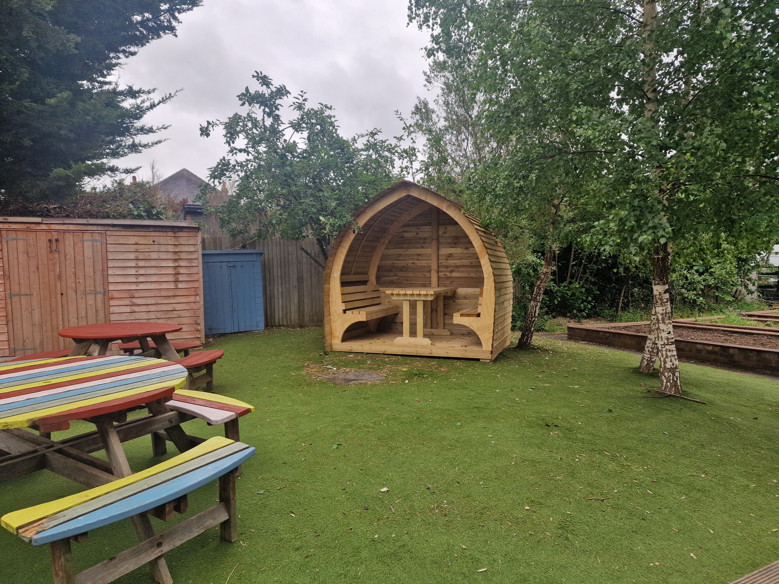 20250603_105038 garden, lounge set, plywood, impregnated wood, rainproof, protection, party, birthday