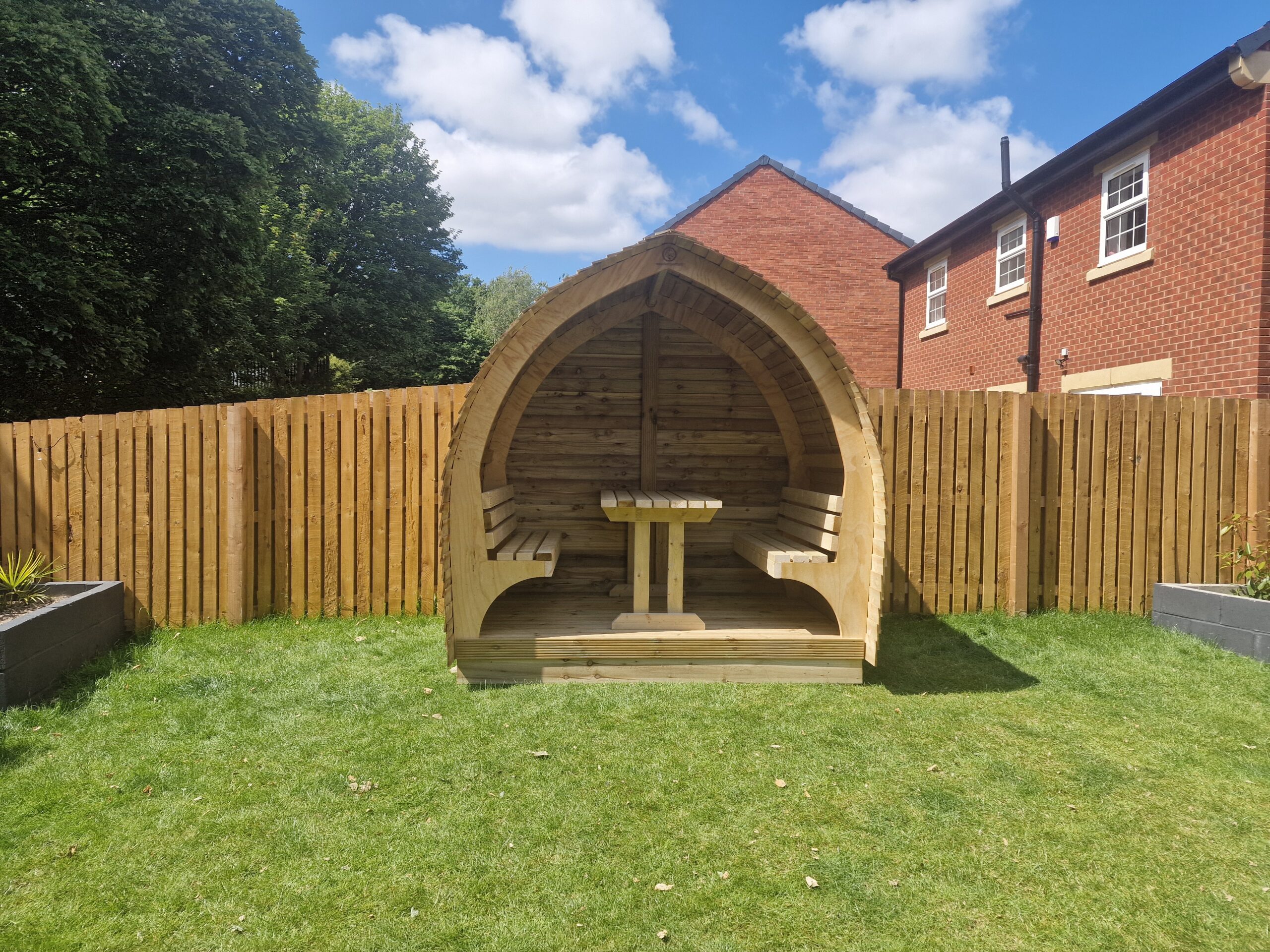 20250610_145606 garden, lounge set, plywood, impregnated wood, rainproof, protection, party, birthday